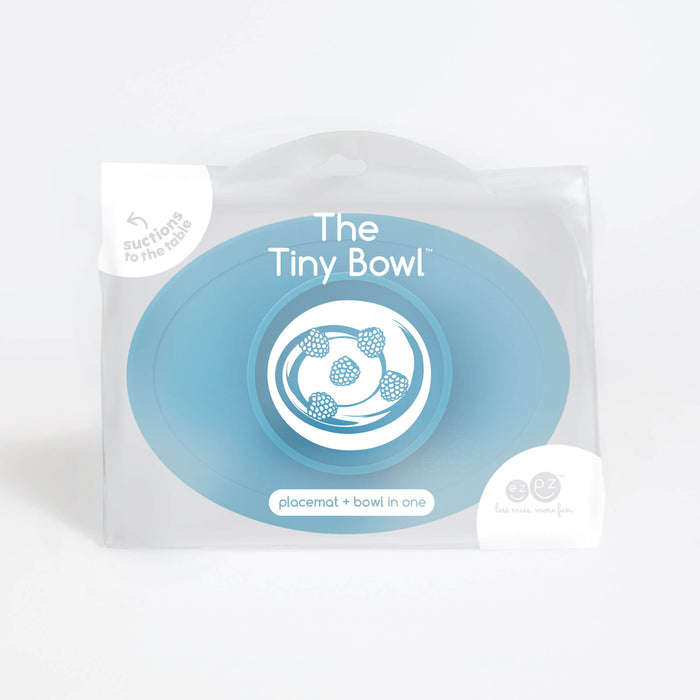 The Tiny Bowl in Blue by ezpz / Silicone Bowl for Babies that Fits on High Chairs #color_blue